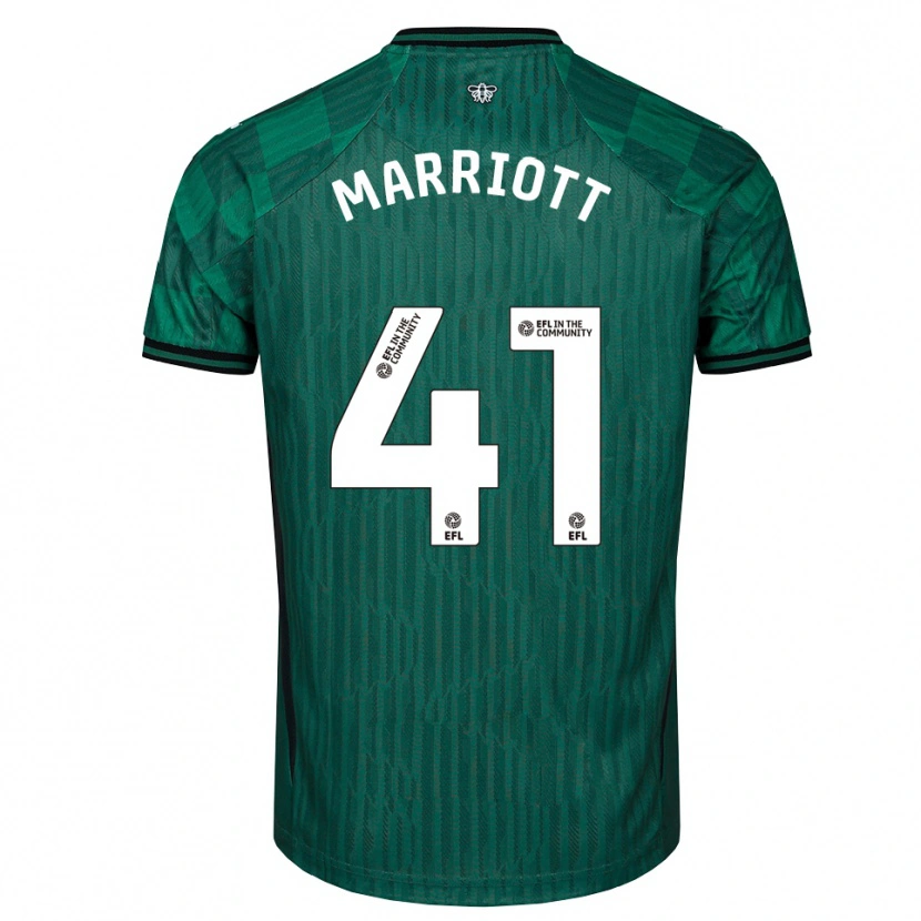 Danxen Kvinnor Alfie Marriott #41 Grön Svart Bortatröja Matchtröjor 2025/26 Tröjor T-Tröja