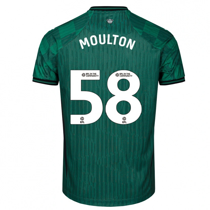 Danxen Kvinnor Jai-Dea Moulton #58 Grön Svart Bortatröja Matchtröjor 2025/26 Tröjor T-Tröja