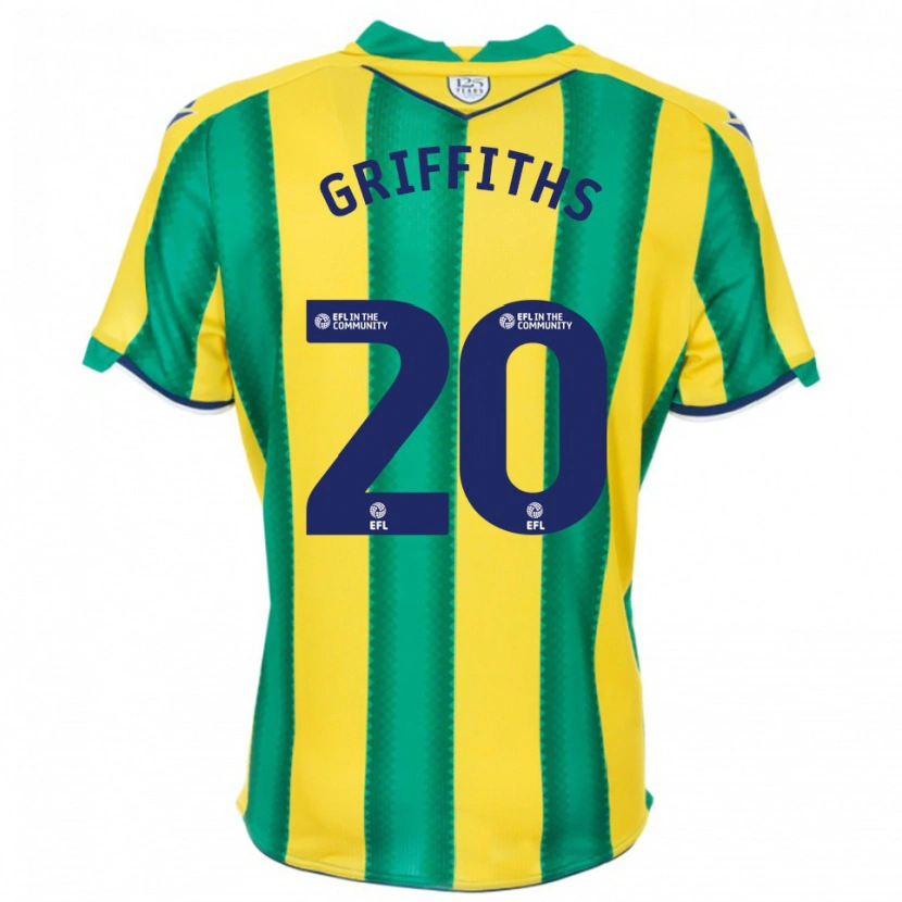 Danxen Kvinnor Josh Griffiths #20 Gul Grön Bortatröja Matchtröjor 2025/26 Tröjor T-Tröja