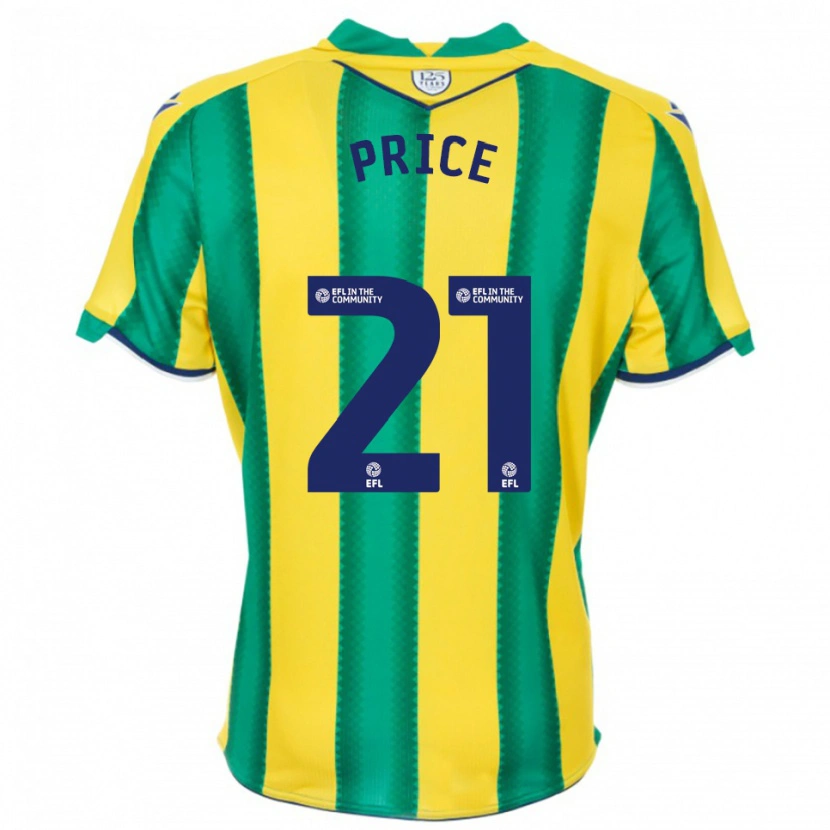 Danxen Kvinnor Isaac Price #21 Gul Grön Bortatröja Matchtröjor 2025/26 Tröjor T-Tröja