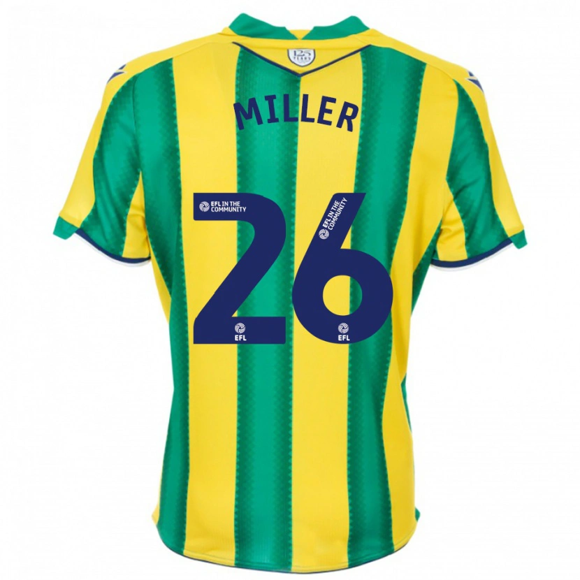 Danxen Kvinnor Nna Miller #26 Gul Grön Bortatröja Matchtröjor 2025/26 Tröjor T-Tröja