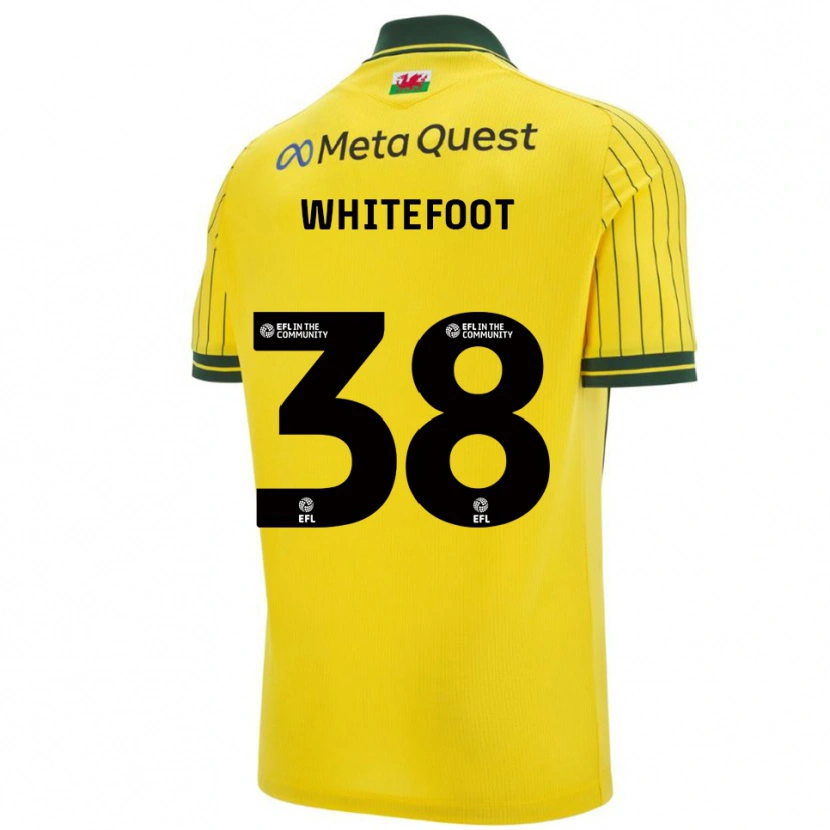 Danxen Kvinnor Lily Whitefoot #38 Gul Grön Bortatröja Matchtröjor 2025/26 Tröjor T-Tröja
