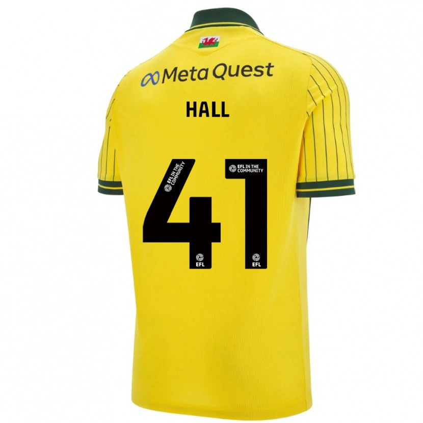 Danxen Kvinnor Liam Hall #41 Gul Grön Bortatröja Matchtröjor 2025/26 Tröjor T-Tröja