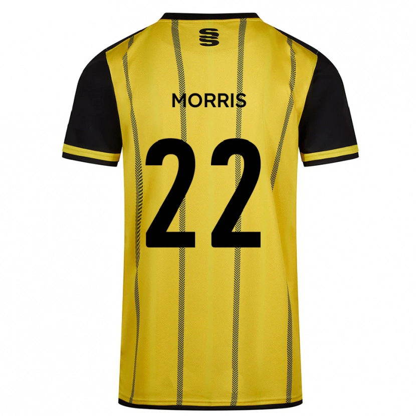 Danxen Kvinnor Jack Morris #22 Gul Svart Bortatröja Matchtröjor 2025/26 Tröjor T-Tröja