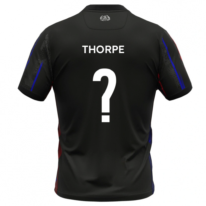 Danxen Kvinnor Harry Thorpe #0 Svart Rött Bortatröja Matchtröjor 2025/26 Tröjor T-Tröja