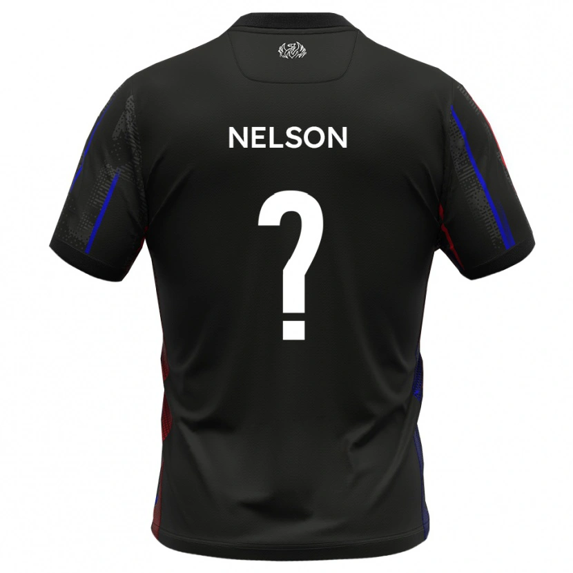 Danxen Kvinnor Toby Nelson #0 Svart Rött Bortatröja Matchtröjor 2025/26 Tröjor T-Tröja