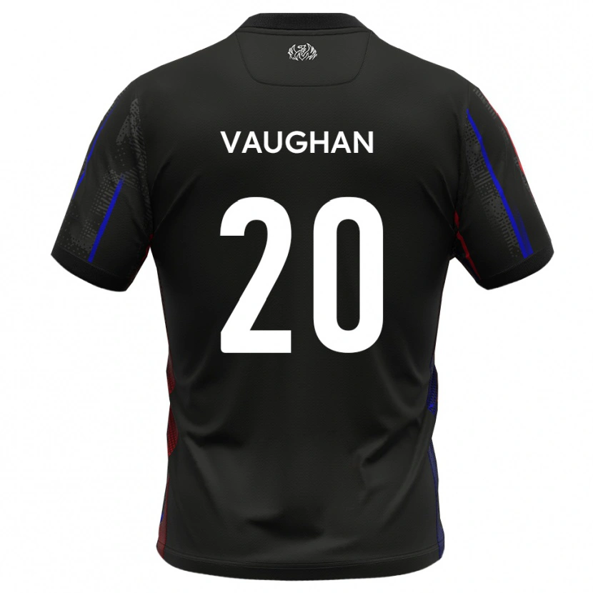 Danxen Kvinnor Haydon Vaughan #20 Svart Rött Bortatröja Matchtröjor 2025/26 Tröjor T-Tröja