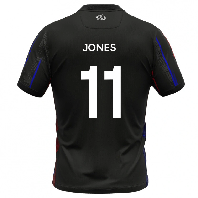 Danxen Kvinnor Ryan Jones #11 Svart Rött Bortatröja Matchtröjor 2025/26 Tröjor T-Tröja