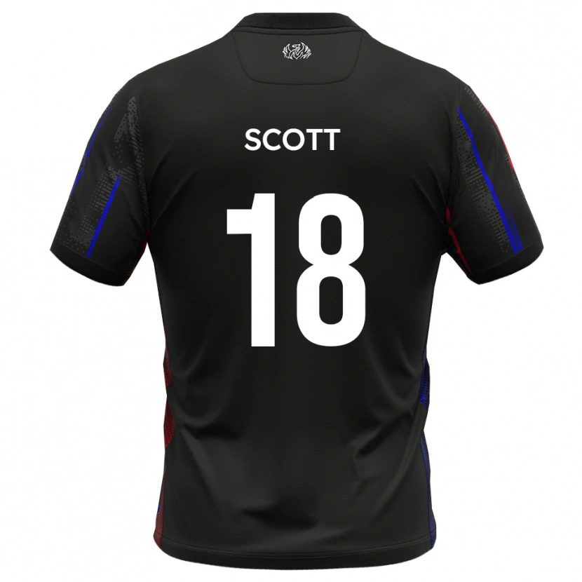 Danxen Kvinnor Oliver Scott #18 Svart Rött Bortatröja Matchtröjor 2025/26 Tröjor T-Tröja