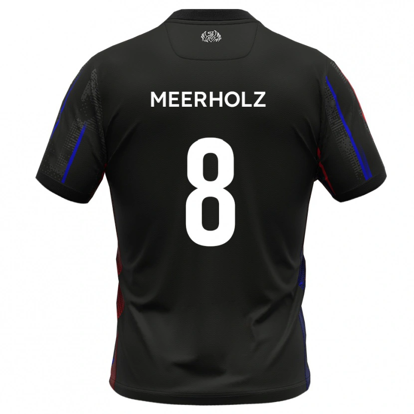 Danxen Kvinnor Jed Meerholz #8 Svart Rött Bortatröja Matchtröjor 2025/26 Tröjor T-Tröja