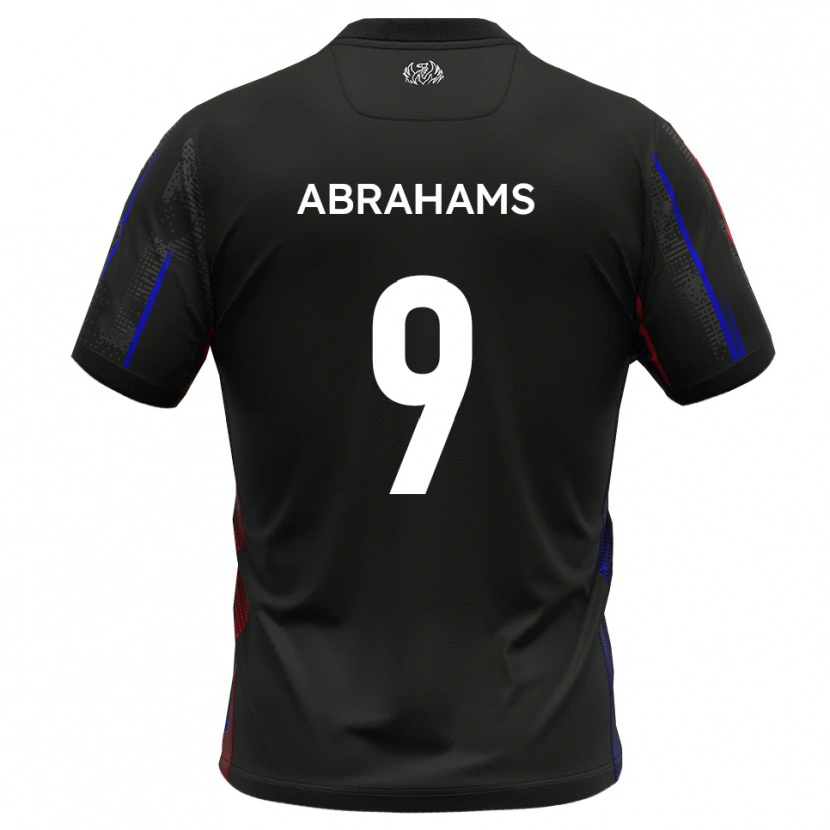 Danxen Kvinnor Tristan Abrahams #9 Svart Rött Bortatröja Matchtröjor 2025/26 Tröjor T-Tröja