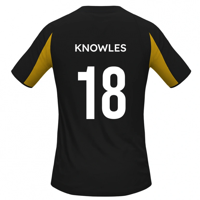 Danxen Kvinnor Jimmy Knowles #18 Svart Gul Bortatröja Matchtröjor 2025/26 Tröjor T-Tröja