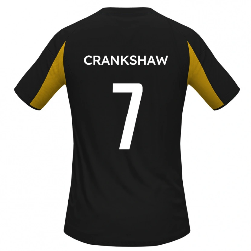 Danxen Kvinnor Ollie Crankshaw #7 Svart Gul Bortatröja Matchtröjor 2025/26 Tröjor T-Tröja