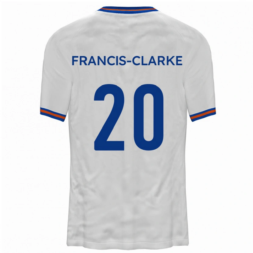 Danxen Kvinnor Aidan Francis-Clarke #20 Vit Blå Bortatröja Matchtröjor 2025/26 Tröjor T-Tröja