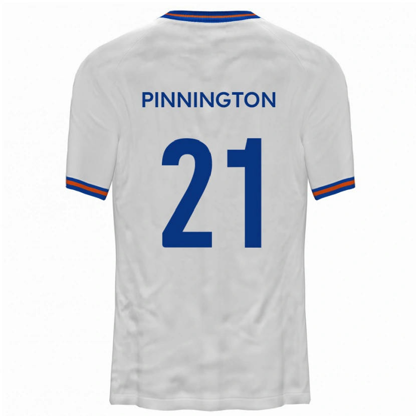 Danxen Kvinnor Jacob Pinnington #21 Vit Blå Bortatröja Matchtröjor 2025/26 Tröjor T-Tröja