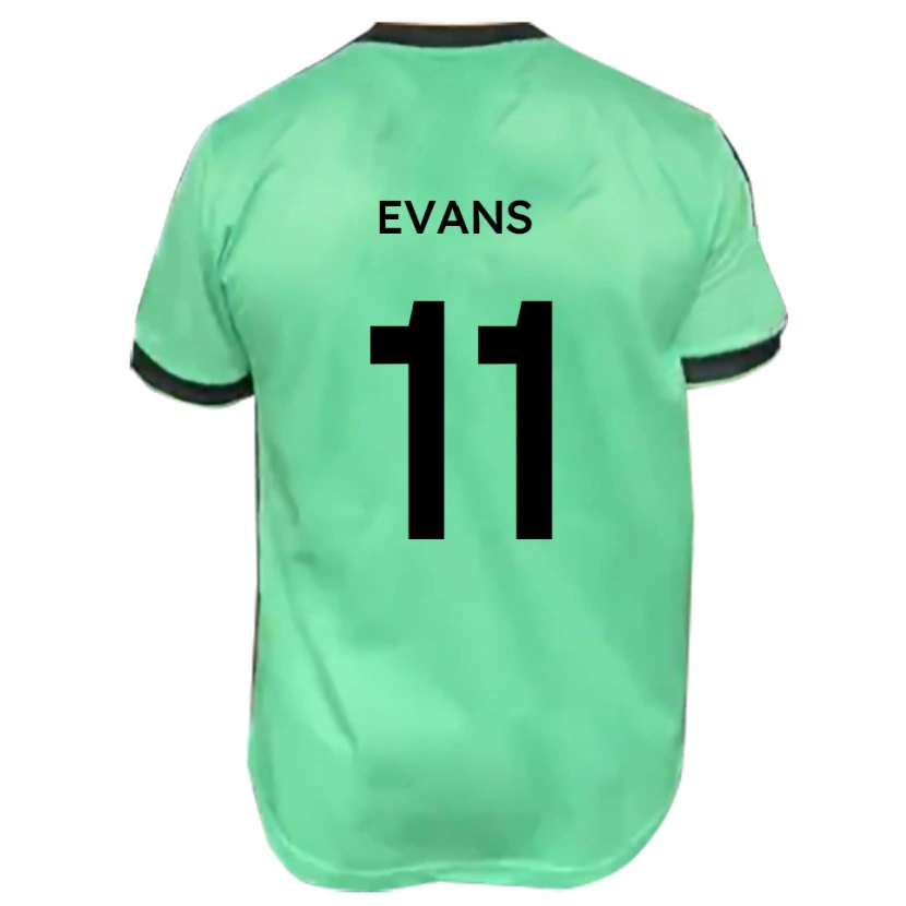 Danxen Kvinnor Kieron Evans #11 Turkos Svart Bortatröja Matchtröjor 2025/26 Tröjor T-Tröja