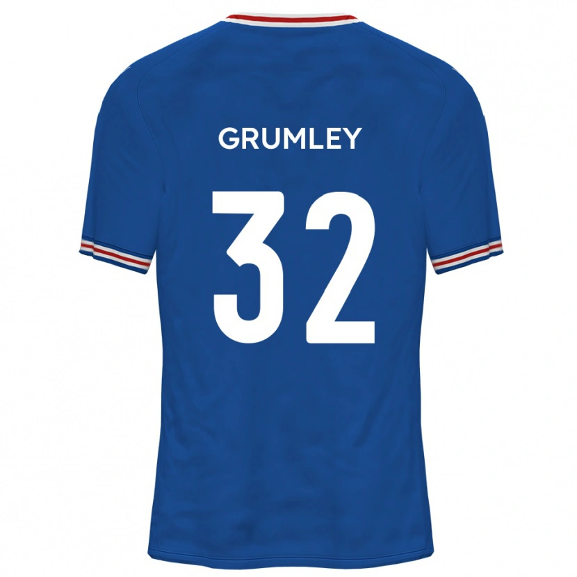 Danxen Kvinnor George Grumley #32 Dodger Blå Bortatröja Matchtröjor 2025/26 Tröjor T-Tröja