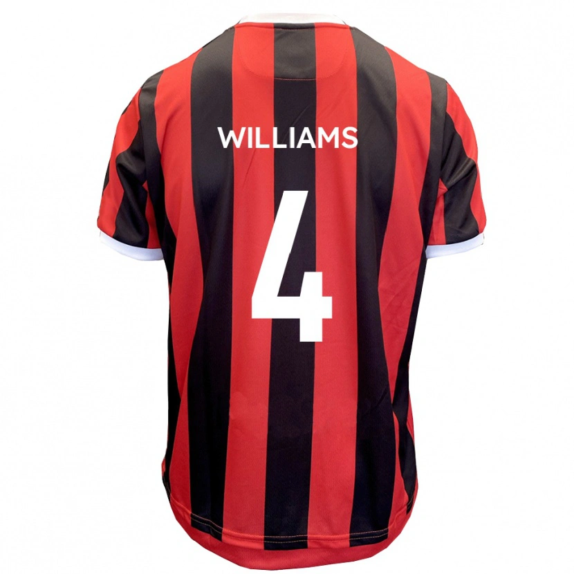 Danxen Kvinnor Morgan Williams #4 Röd Svart Bortatröja Matchtröjor 2025/26 Tröjor T-Tröja