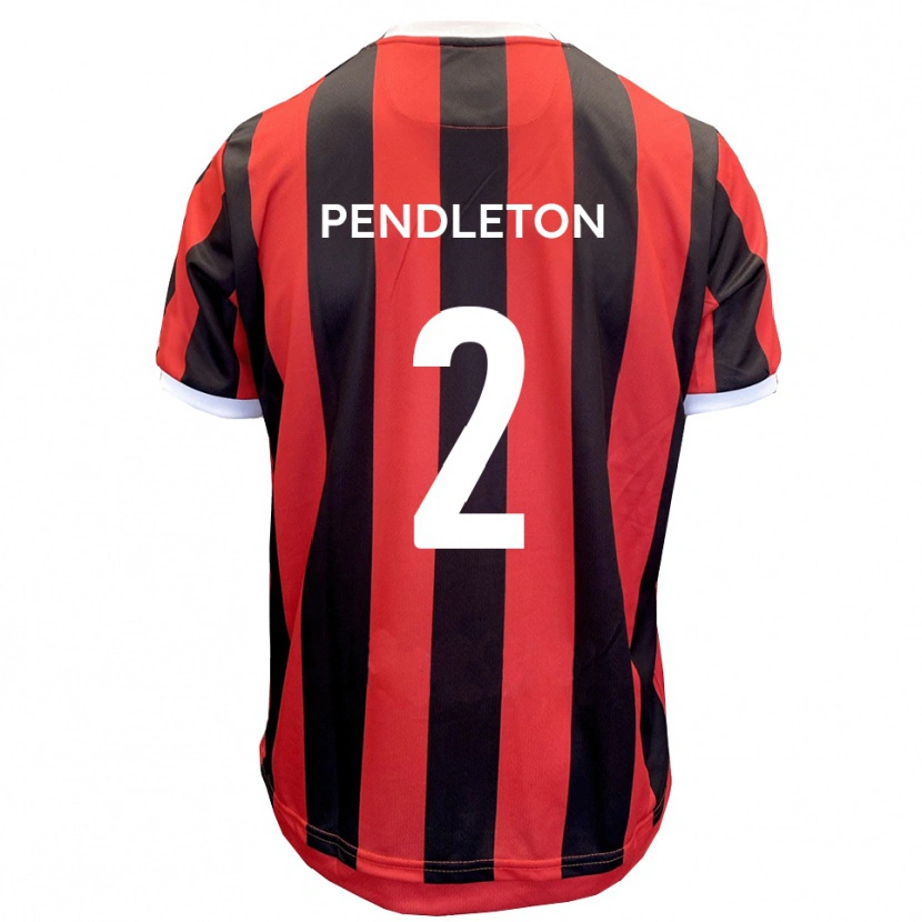 Danxen Kvinnor Byron Pendleton #2 Röd Svart Bortatröja Matchtröjor 2025/26 Tröjor T-Tröja