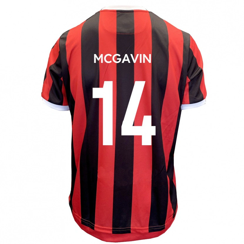 Danxen Kvinnor Brett Mcgavin #14 Röd Svart Bortatröja Matchtröjor 2025/26 Tröjor T-Tröja