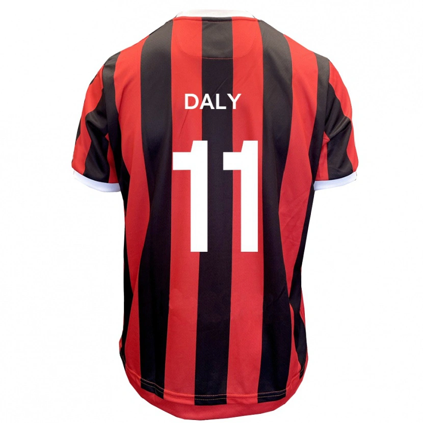 Danxen Kvinnor James Daly #11 Röd Svart Bortatröja Matchtröjor 2025/26 Tröjor T-Tröja