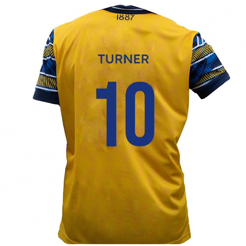 Danxen Kvinnor Jack Turner #10 Gul Svart Bortatröja Matchtröjor 2025/26 Tröjor T-Tröja