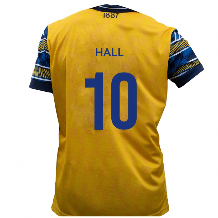 Danxen Kvinnor Luke Hall #10 Gul Svart Bortatröja Matchtröjor 2025/26 Tröjor T-Tröja