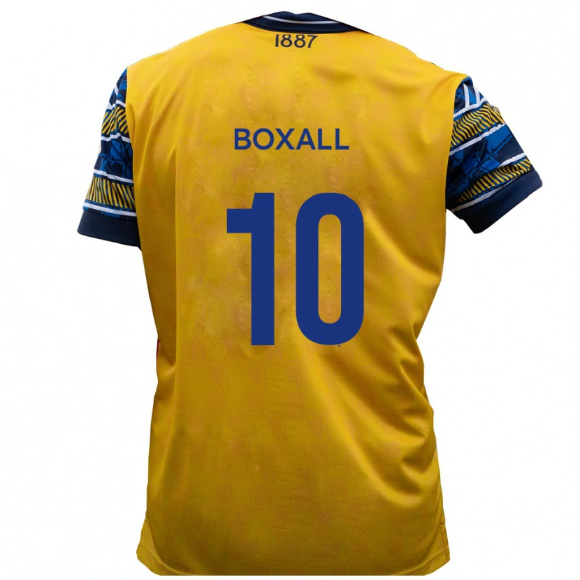 Danxen Kvinnor Lucas Boxall #10 Gul Svart Bortatröja Matchtröjor 2025/26 Tröjor T-Tröja
