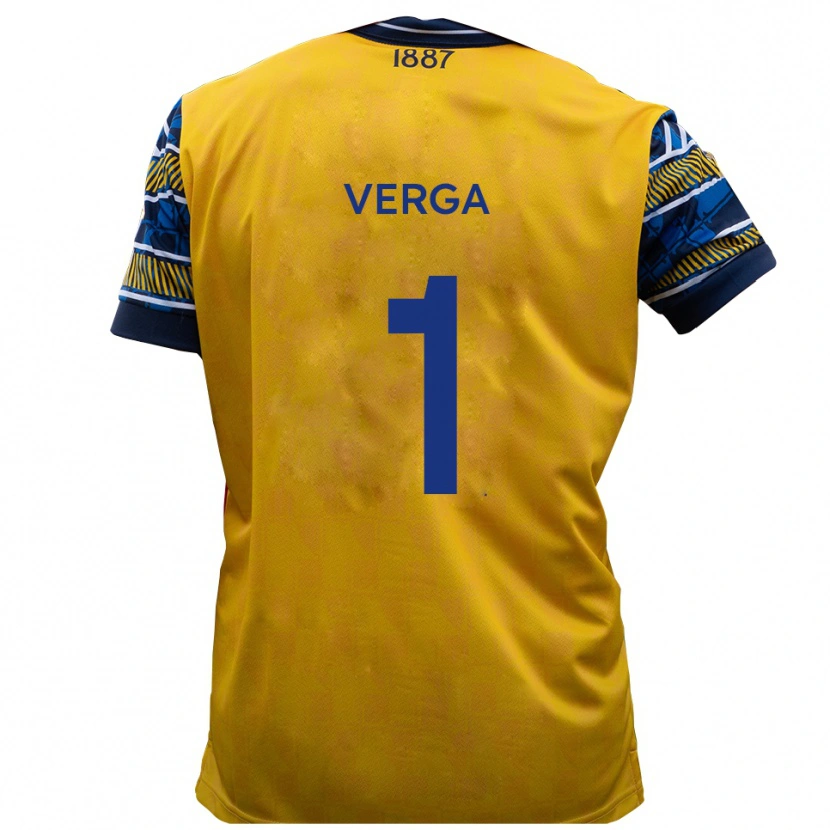 Danxen Kvinnor Mikey Verga #1 Gul Svart Bortatröja Matchtröjor 2025/26 Tröjor T-Tröja