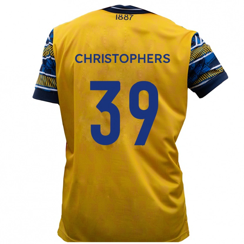 Danxen Kvinnor Leo Christophers #39 Gul Svart Bortatröja Matchtröjor 2025/26 Tröjor T-Tröja