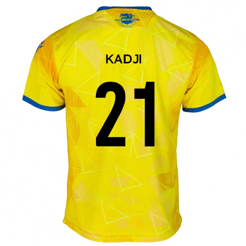 Danxen Kvinnor Dylan Kadji #21 Gult Blått Bortatröja Matchtröjor 2025/26 Tröjor T-Tröja