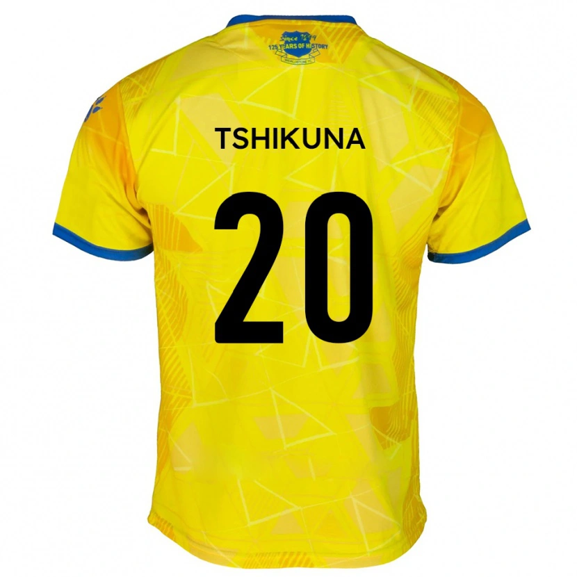 Danxen Kvinnor Nathan Tshikuna #20 Gult Blått Bortatröja Matchtröjor 2025/26 Tröjor T-Tröja