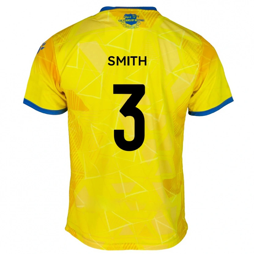 Danxen Kvinnor Kaleem Smith #3 Gult Blått Bortatröja Matchtröjor 2025/26 Tröjor T-Tröja