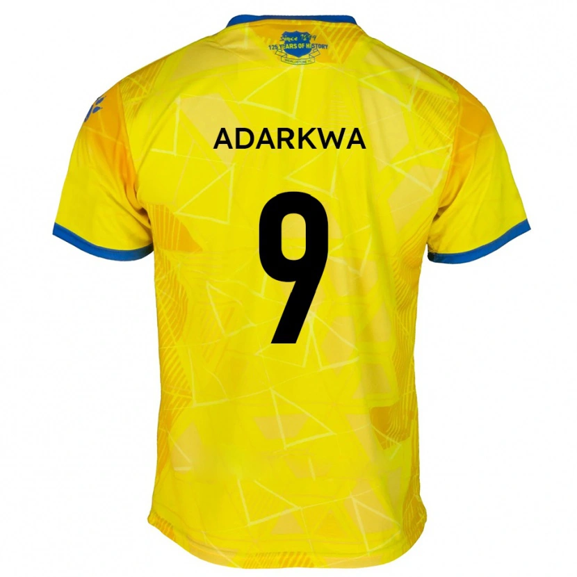 Danxen Kvinnor Sean Adarkwa #9 Gult Blått Bortatröja Matchtröjor 2025/26 Tröjor T-Tröja