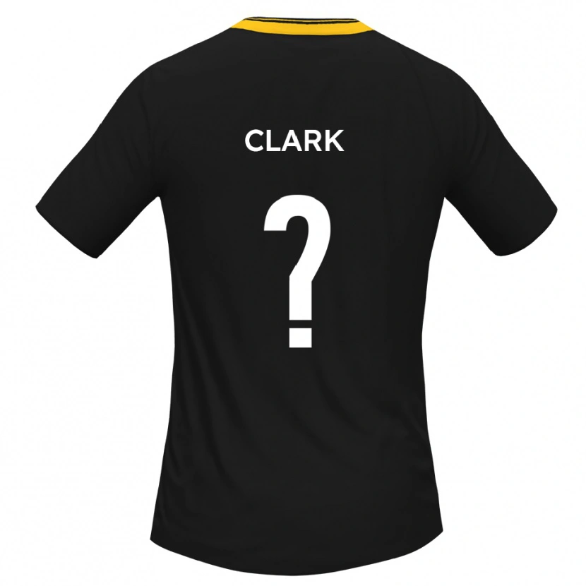 Danxen Kvinnor Eden Clark #0 Svart Gult Bortatröja Matchtröjor 2025/26 Tröjor T-Tröja
