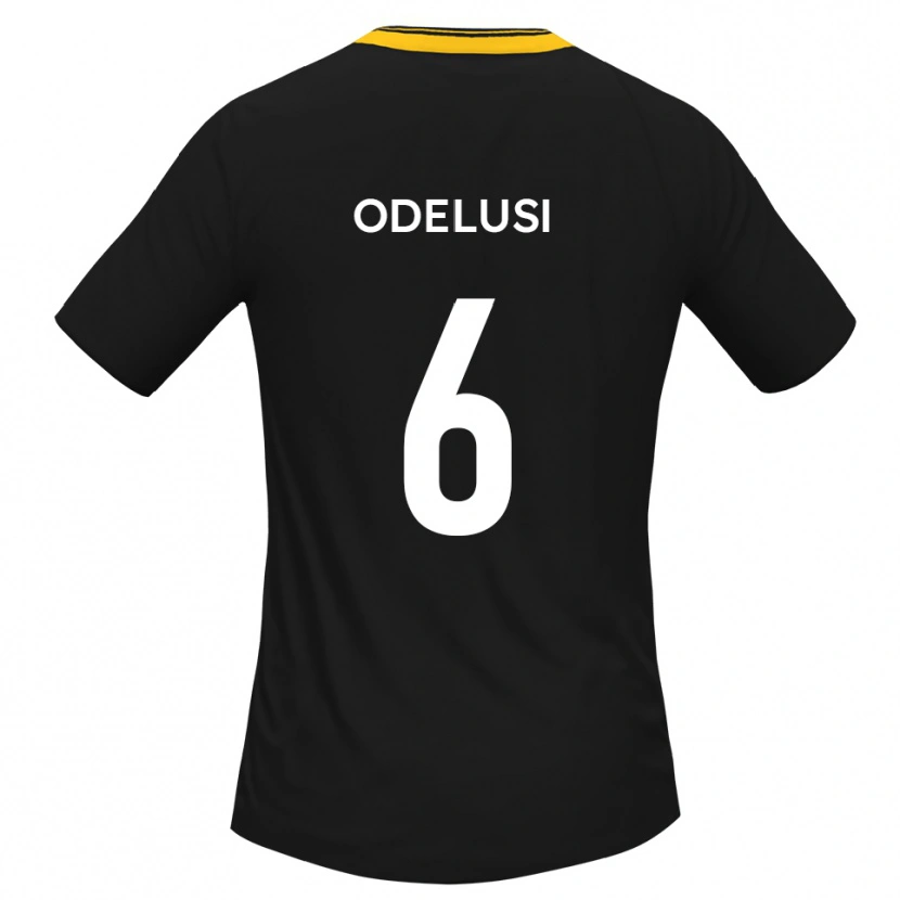 Danxen Kvinnor Siju Odelusi #6 Svart Gult Bortatröja Matchtröjor 2025/26 Tröjor T-Tröja
