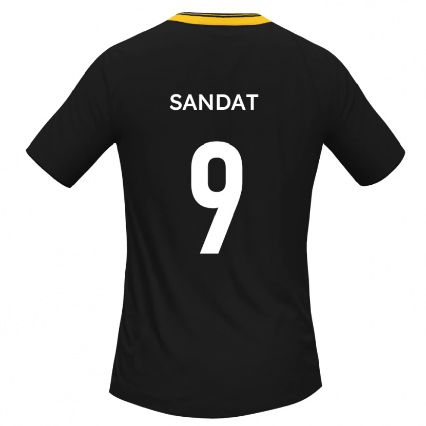 Danxen Kvinnor Henry Sandat #9 Svart Gult Bortatröja Matchtröjor 2025/26 Tröjor T-Tröja