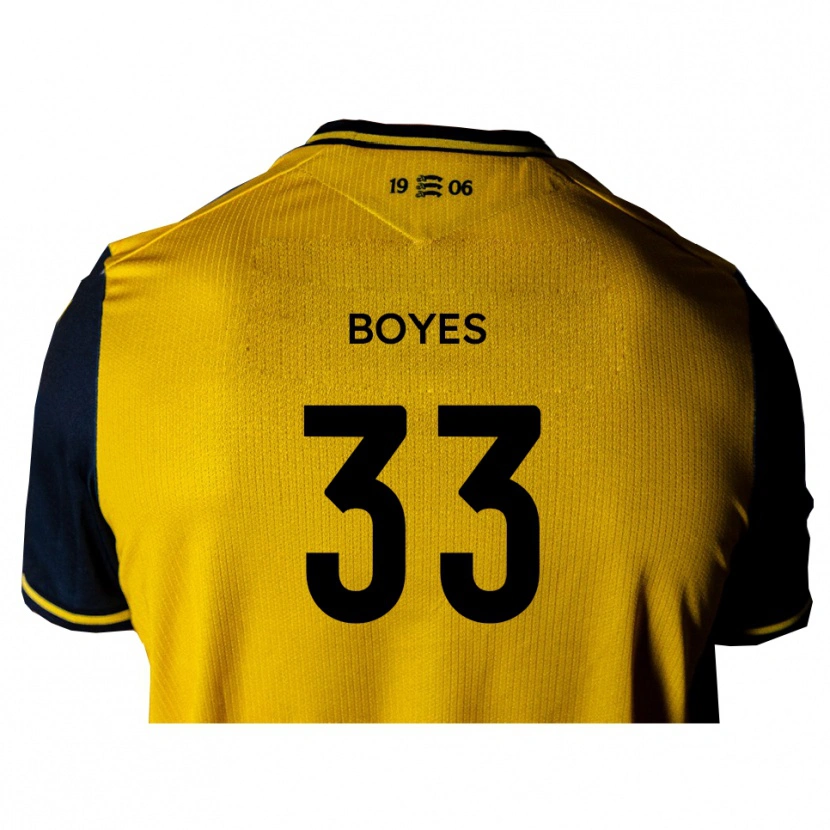 Danxen Kvinnor Harry Boyes #33 Gul Svart Bortatröja Matchtröjor 2025/26 Tröjor T-Tröja
