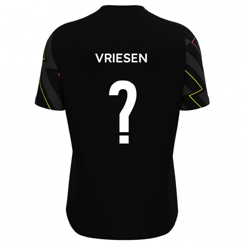Danxen Kvinnor Fabian Vriesen #0 Svart Grå Bortatröja Matchtröjor 2025/26 Tröjor T-Tröja