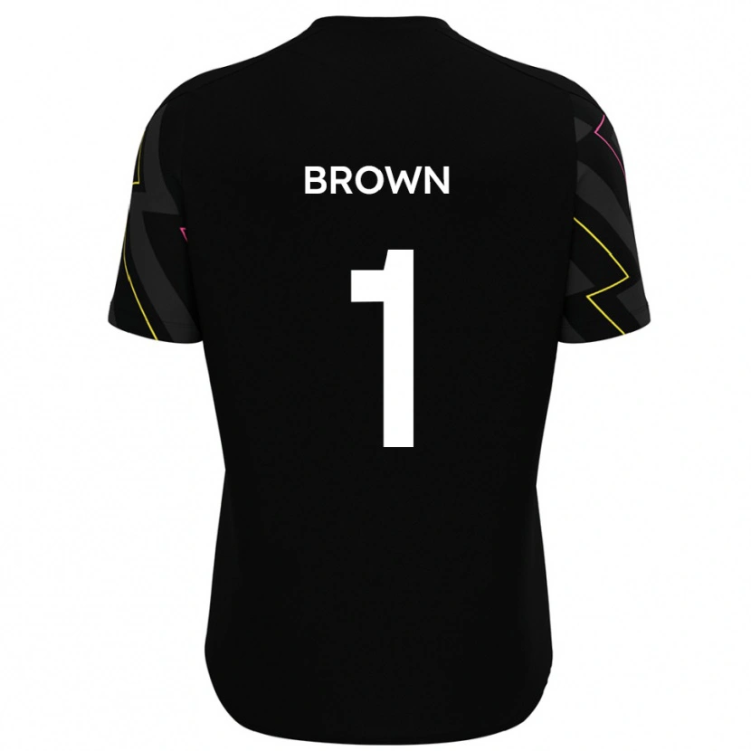 Danxen Kvinnor Rory Brown #1 Svart Grå Bortatröja Matchtröjor 2025/26 Tröjor T-Tröja