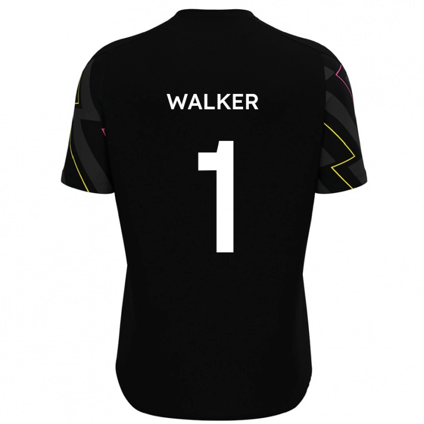 Danxen Kvinnor Laurie Walker #1 Svart Grå Bortatröja Matchtröjor 2025/26 Tröjor T-Tröja