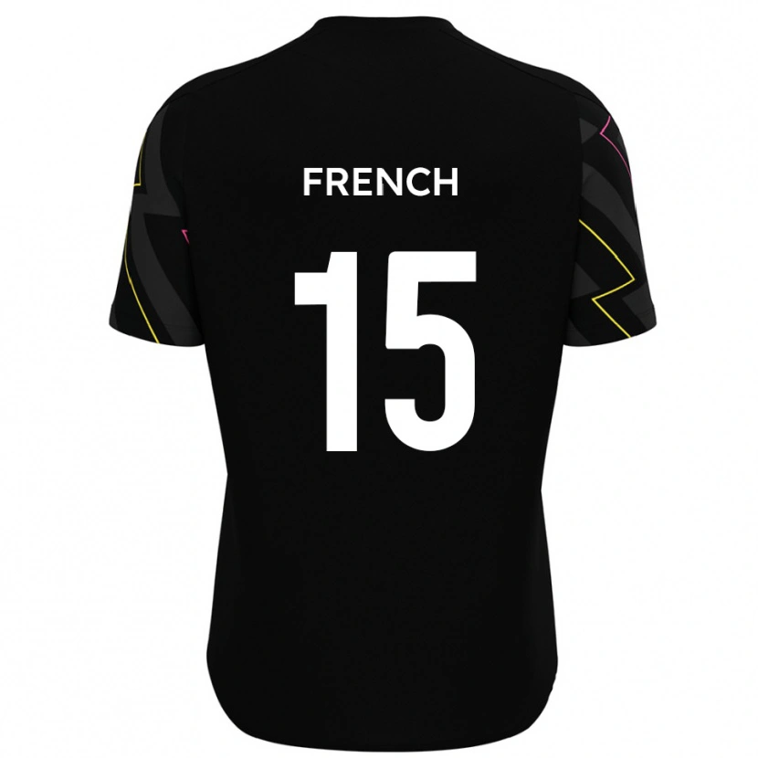 Danxen Kvinnor Tyler French #15 Svart Grå Bortatröja Matchtröjor 2025/26 Tröjor T-Tröja