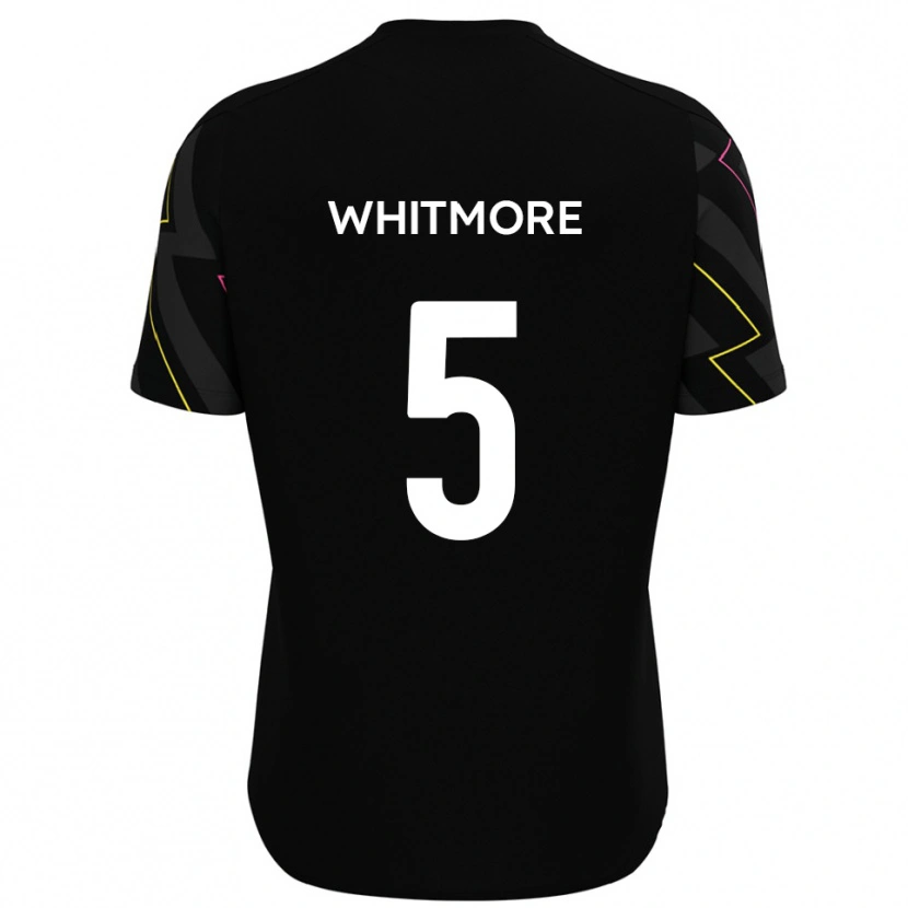 Danxen Kvinnor Alex Whitmore #5 Svart Grå Bortatröja Matchtröjor 2025/26 Tröjor T-Tröja