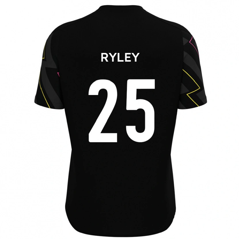 Danxen Kvinnor Kian Ryley #25 Svart Grå Bortatröja Matchtröjor 2025/26 Tröjor T-Tröja