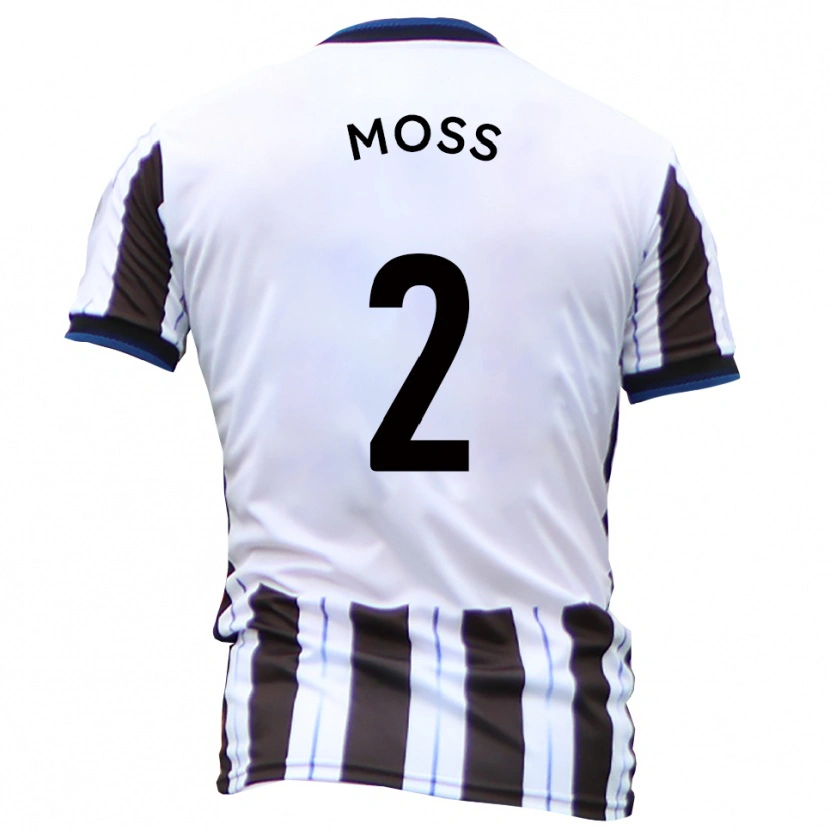 Danxen Kvinnor Dan Moss #2 Vit Svart Bortatröja Matchtröjor 2025/26 Tröjor T-Tröja
