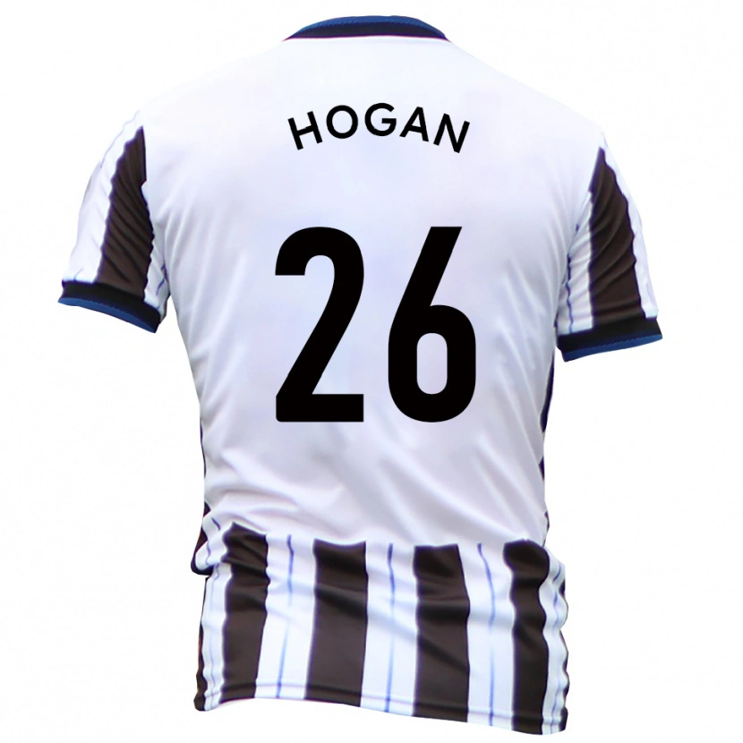 Danxen Kvinnor Liam Hogan #26 Vit Svart Bortatröja Matchtröjor 2025/26 Tröjor T-Tröja