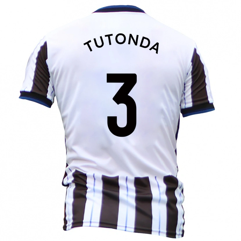 Danxen Kvinnor David Tutonda #3 Vit Svart Bortatröja Matchtröjor 2025/26 Tröjor T-Tröja
