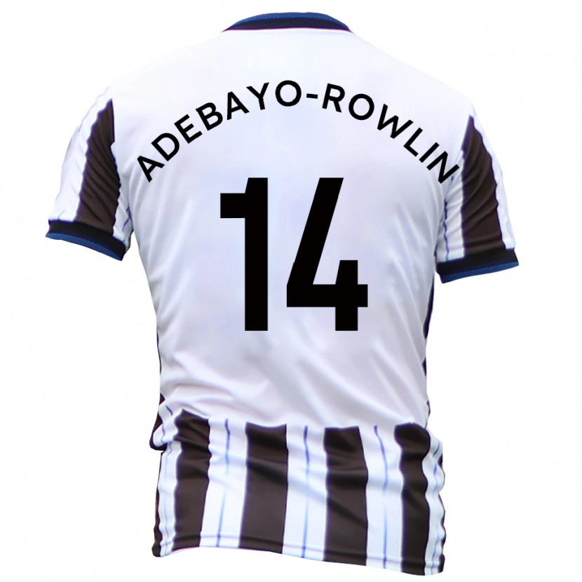 Danxen Kvinnor Tobi Adebayo-Rowling #14 Vit Svart Bortatröja Matchtröjor 2025/26 Tröjor T-Tröja