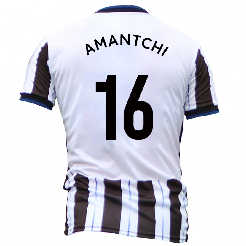 Danxen Kvinnor Levi Amantchi #16 Vit Svart Bortatröja Matchtröjor 2025/26 Tröjor T-Tröja
