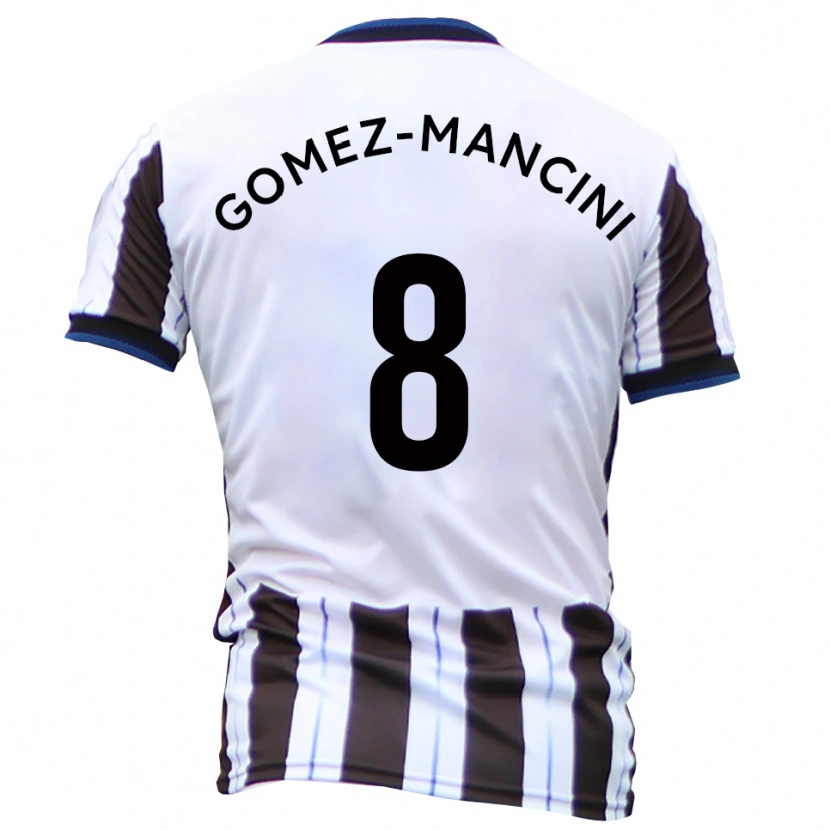 Danxen Kvinnor Anthony Gomez-Mancini #8 Vit Svart Bortatröja Matchtröjor 2025/26 Tröjor T-Tröja